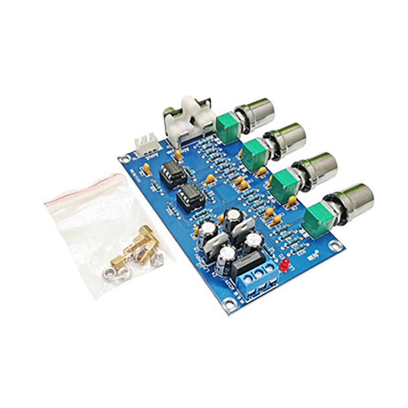 

Lyele Audio NE5532 op amp tone board power amplifier front board front board high school bass volume adjustment module AC15V