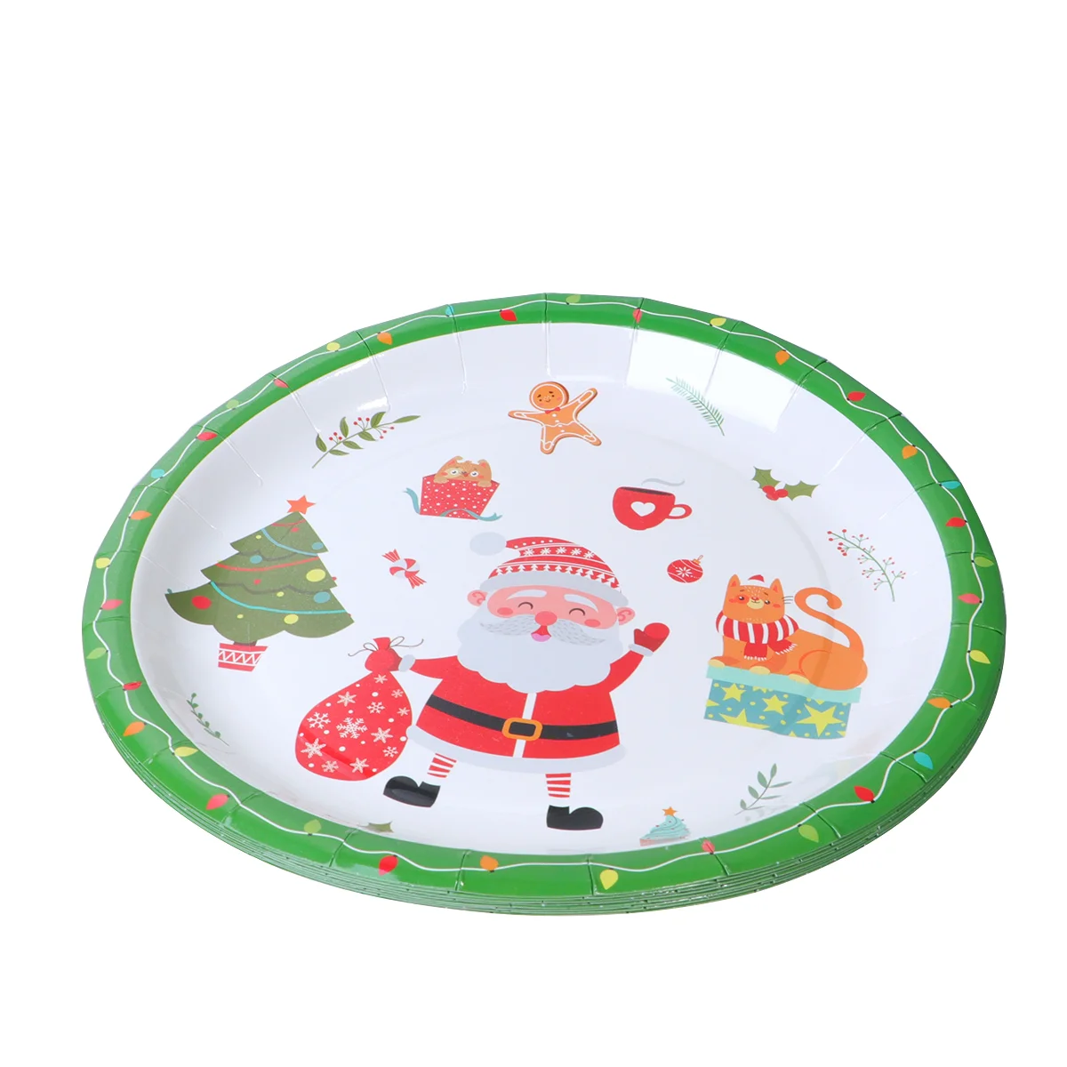 

16pcs Paper Christmas Tableware Paper Trays for Christmas Birthday