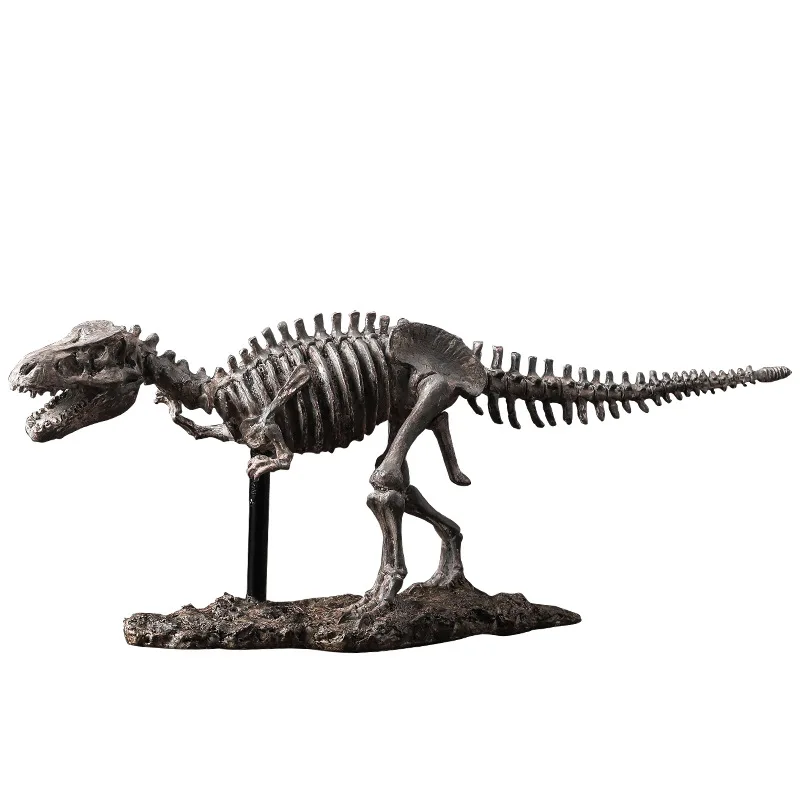

Simulation Tyrannosaurus Rex Skeleton Statue Resin Crafts Ornaments Animal Sculpture Desktop Wine Cabinet Home Decoration
