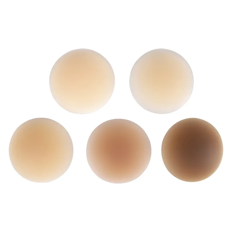 

2pcs/Pair Ultra Thin Reusable Nipple Covers Stickers For Brown Skin Adhesive Silicone Breast Pasties Invisible Bra Boob Tape