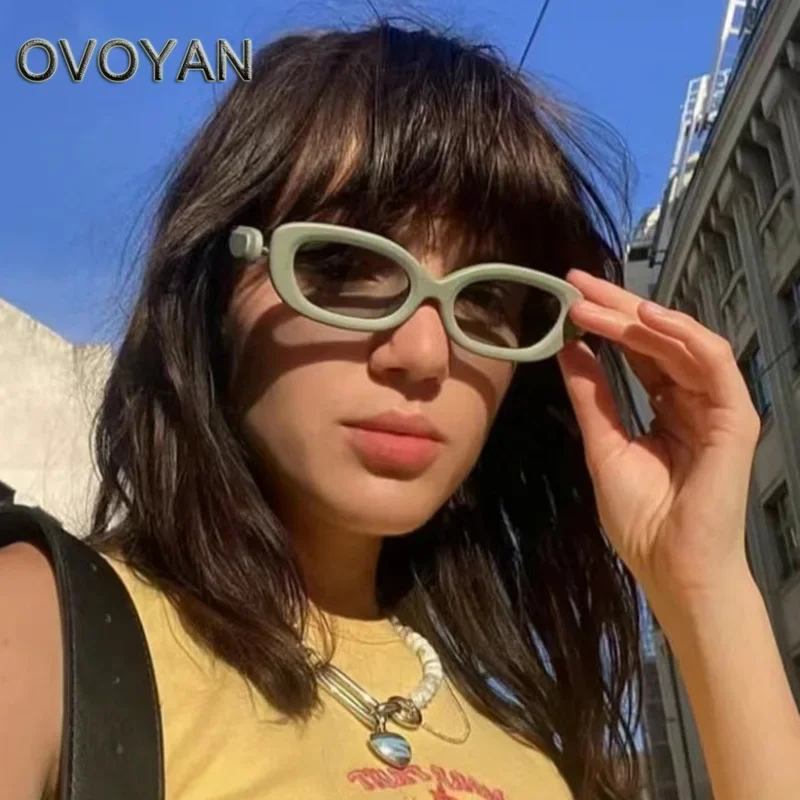 

Овальные Винтажные Солнцезащитные очки OVOYAN, женские брендовые роскошные маленькие очки в оправе, Женские Простые ретро очки 2023, женские очки