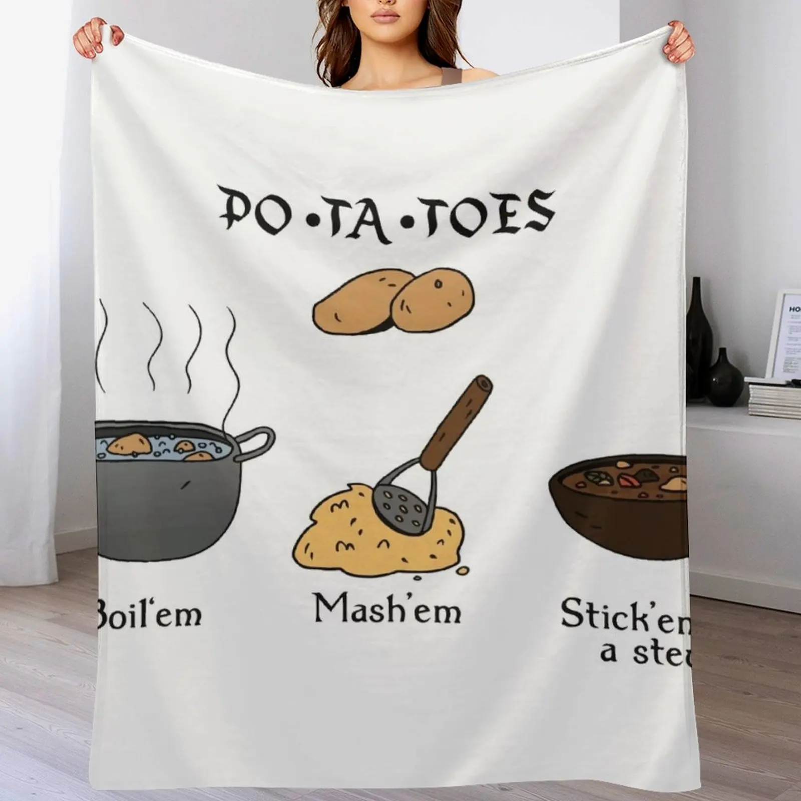 PO-TA-TOES Плед Волосы Диван Мягкие плюшевые плед Роскошные пледы