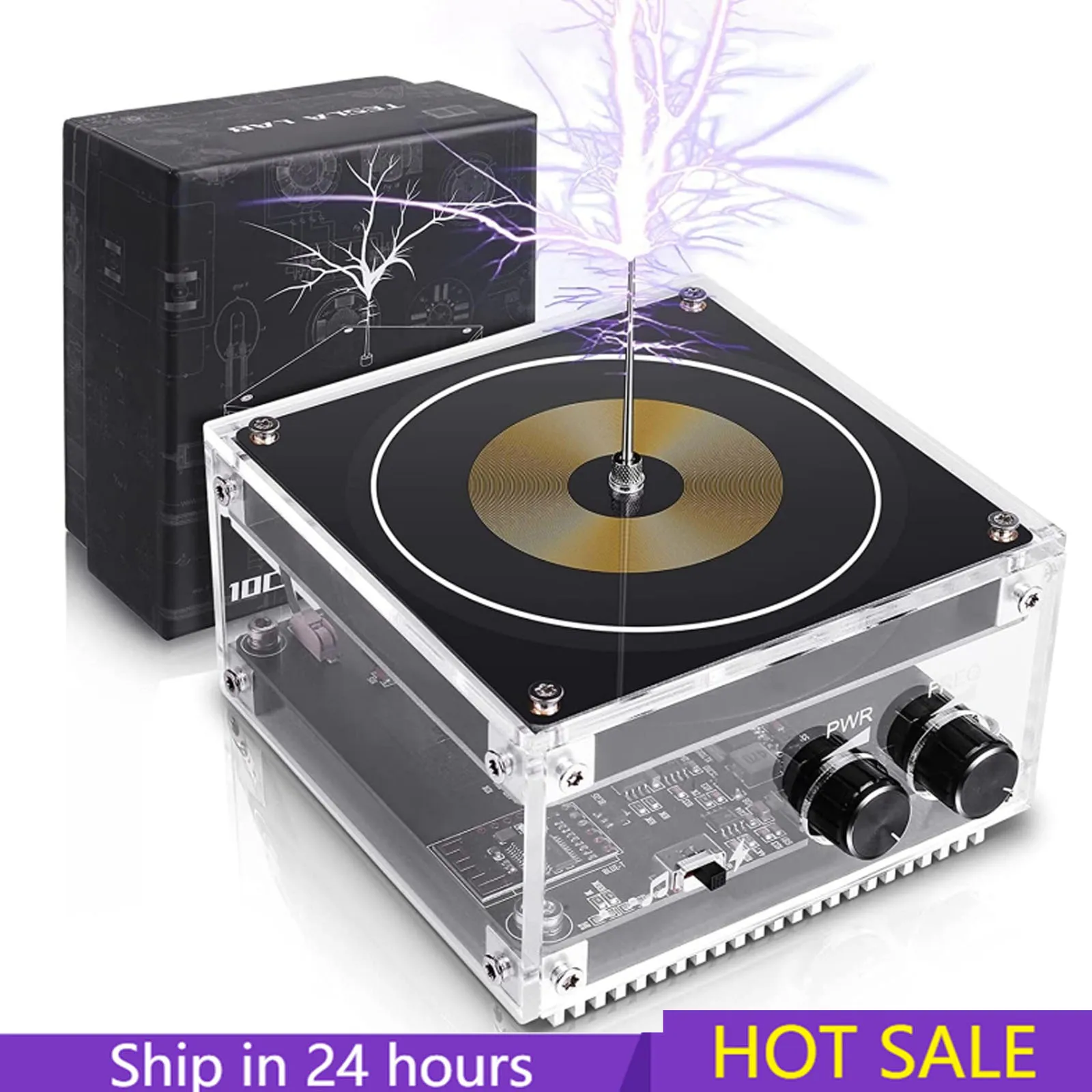 

Спиральный динамик для Tesla, Bluetooth-совместимый музыкальный телефон, высокомощный импульсный генератор электродуги, динамик с разъемом Lightning