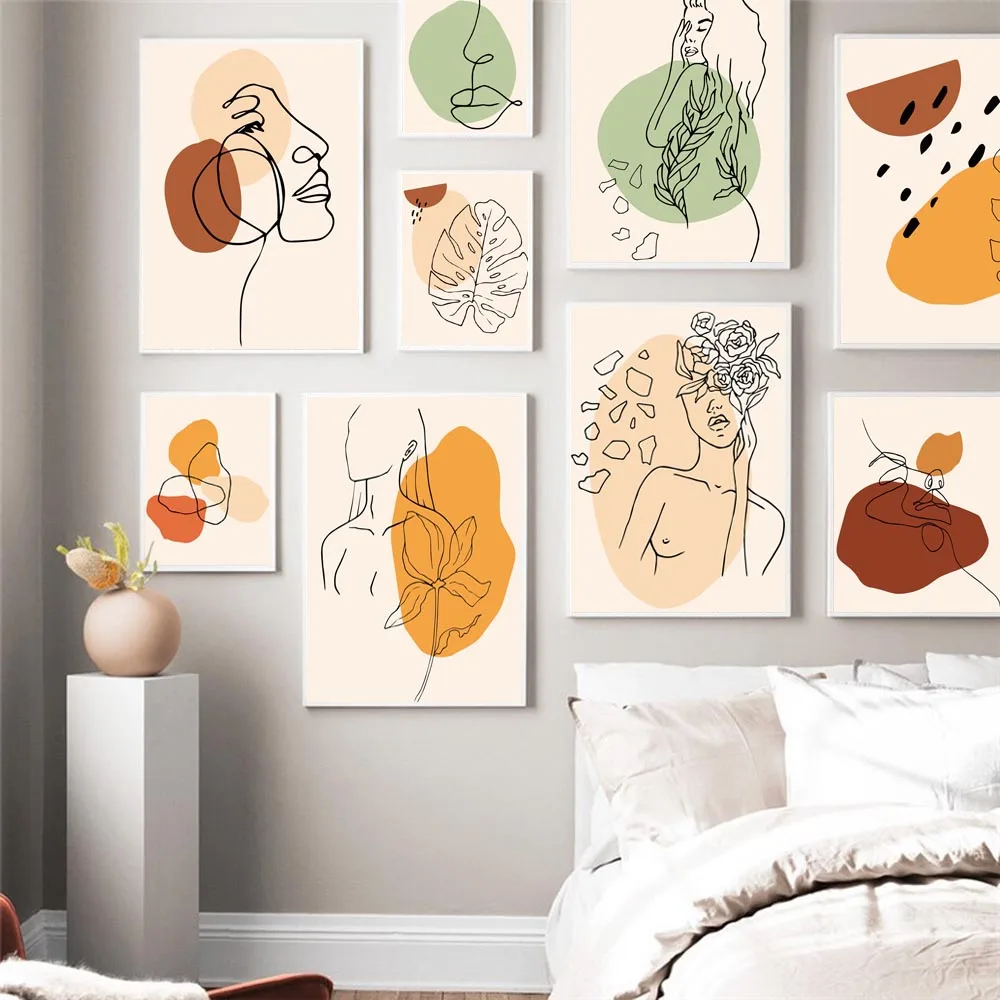 

Nordic Minimalist Line Abstract Figure Goddess Matisse Poster Canvas Painting Picture Home Decoration Frameless Room Decoration