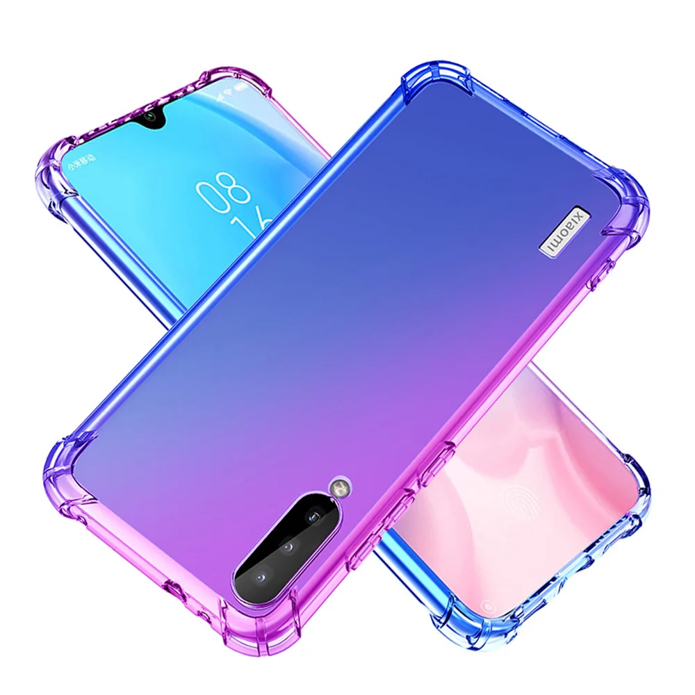 

Clear Cute Gradient Xiaomi Mi CC9 Phone Case Slim Anti Scratch Flexible TPU Cover Shockproof Case for CC9 Pro CC9e A3 Lite Civi