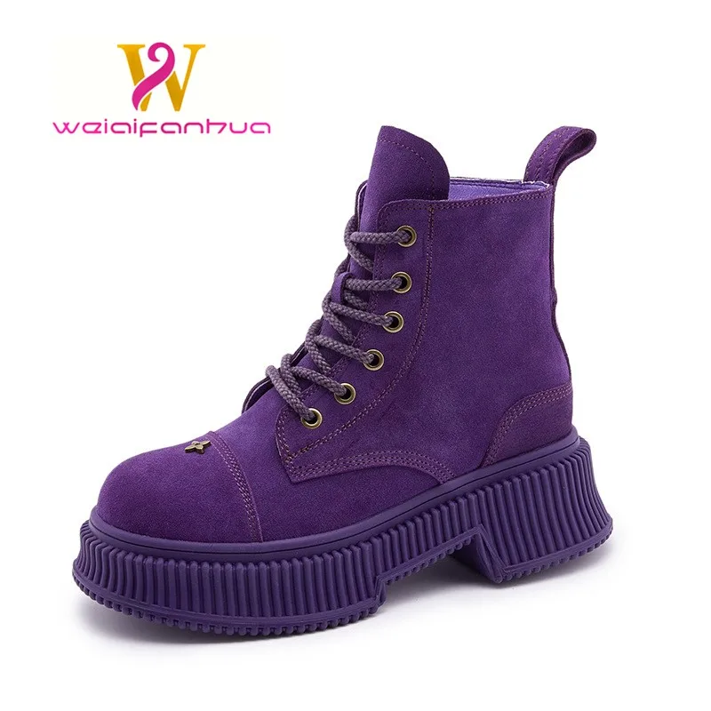

Marton Boots Women's Spring/autumn 2023 Platform Booties Desert Cargo Wear Women's Leather Inner Heightened Matton Boots