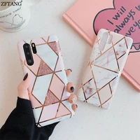 plating marble phone cases for huawei p40 p30 p20 mate 30 pro mate 20 lite p30 pro case cover silicone soft tpu funda back shell