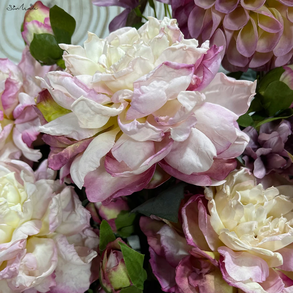 SunMade роскошные сгоревшие крупные пионовые ветки шелковые искусственные цветы