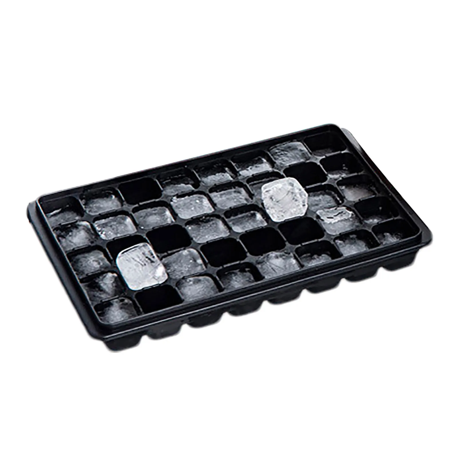 

40-Cavities Ice Cube Molds Food-Grade Silicone Ice Cube Moulds With Non-Spill Lid With Spill-Resistant Removable Lid BAPs Free