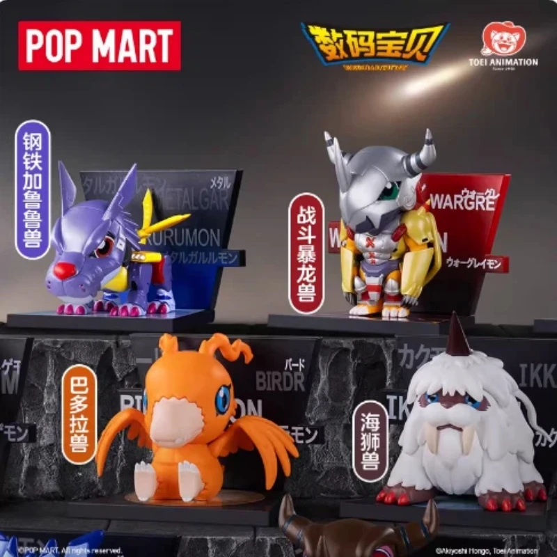 Фото Оригинальные магниты на холодильник POP MART из серии Digimon Adventure, коллекционные фигурки, игрушки, украшения, подарок для фанатов аниме №2