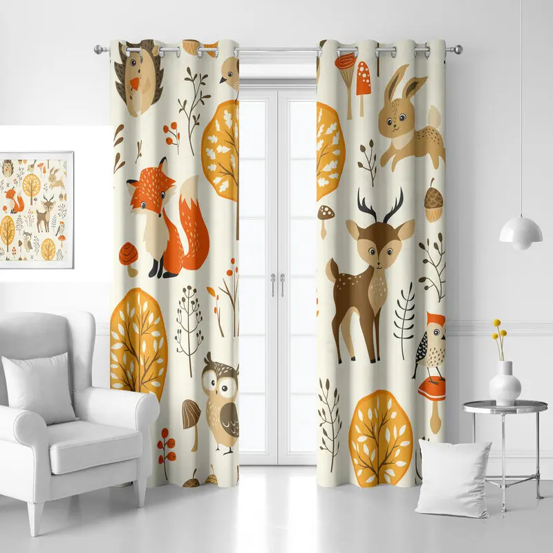 

High Precision Fabric Curtain Living Room Bedroom Blackout White Curtain