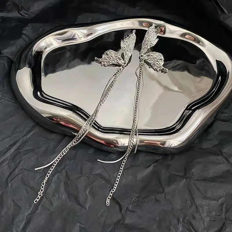 Серьги-кисточки с крыльями бабочки для женщин и девушек корейские длинные