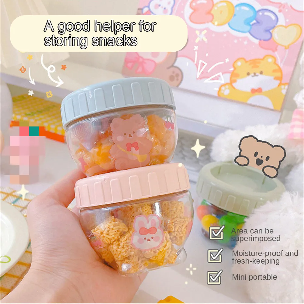 

Food Grade Plastic Sealed Jars Cans Transparent Grain Bowls Food Storage Box Home Portable Dry Fruit Storage Boxes Container