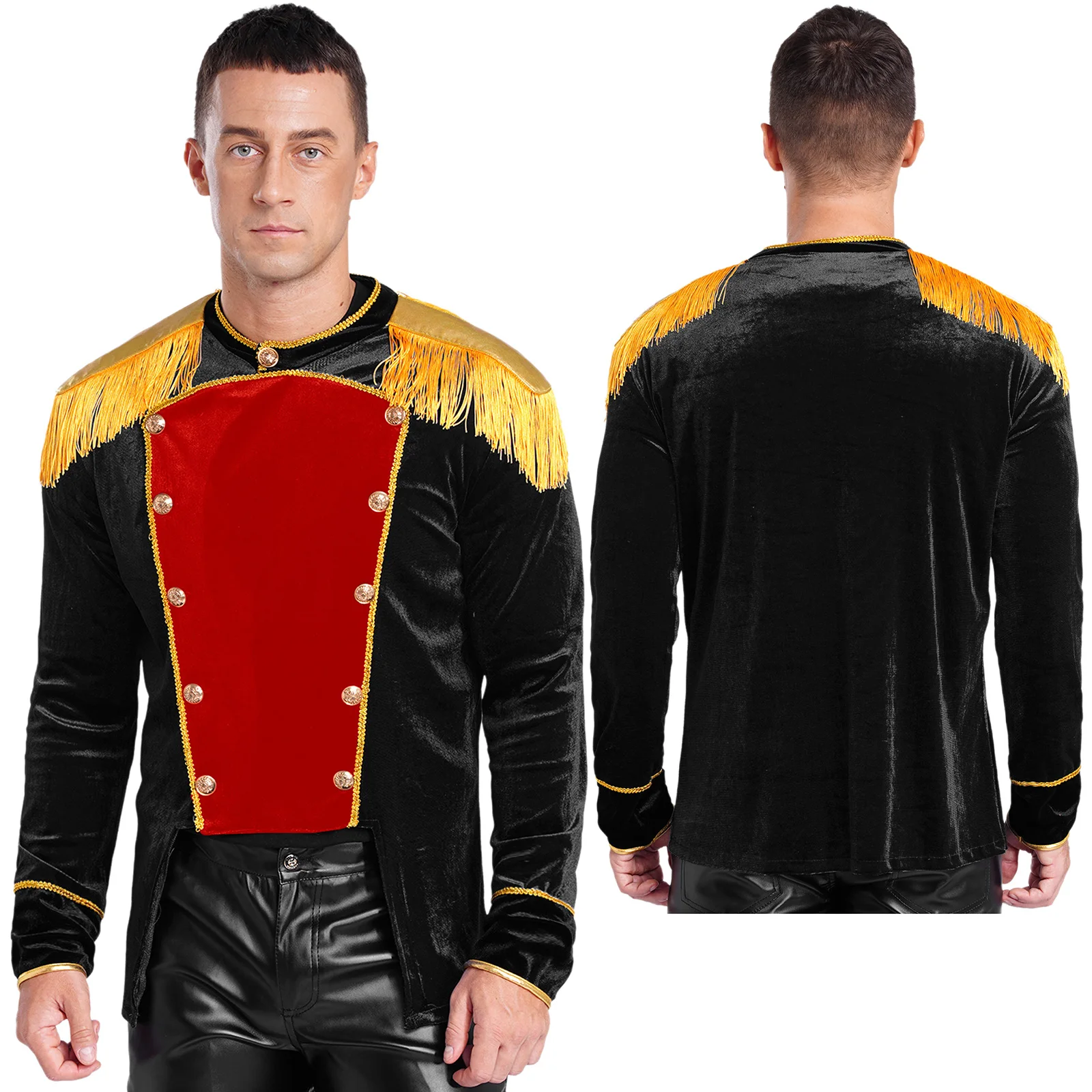 Мужской цирковой манеж костюм для косплея на Хэллоуин нарядная куртка с длинными