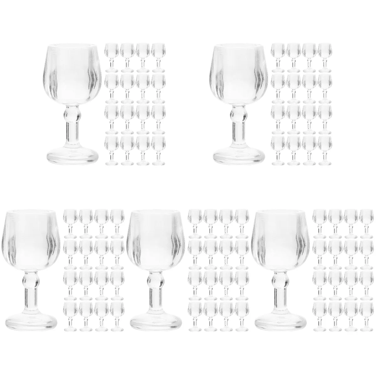 

100 шт. Аксессуары для мини кукольного домика декоративные 2x1x см Микро Кубок маленькие бокалы для шампанского Детские Кухонные Игрушки Abs для детей