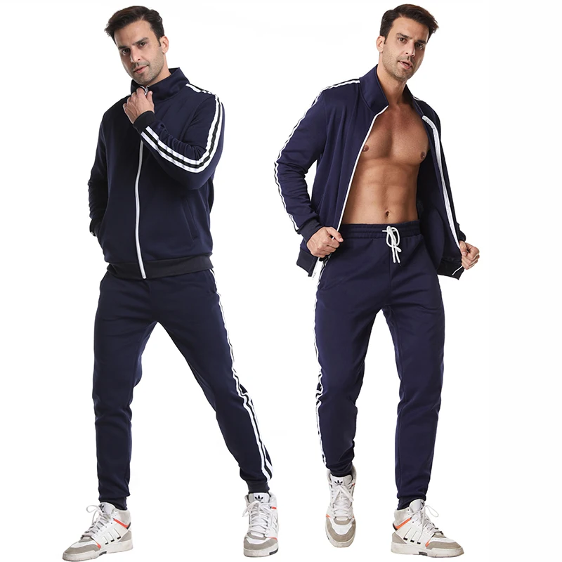 New Men'S Sportswear Casual Suit Spring And Autumn Running Stand-Up Collar Cardigan Jacket Pants Two-Piece Set Vetement Homme Dc