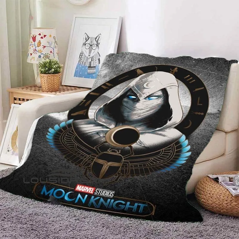 

Moon Knight Fashion Plush Blanket Ancient Egypt Mythology Pattern Suitable for Hiking Picnic Quilt Bed Cover Soft Blanket