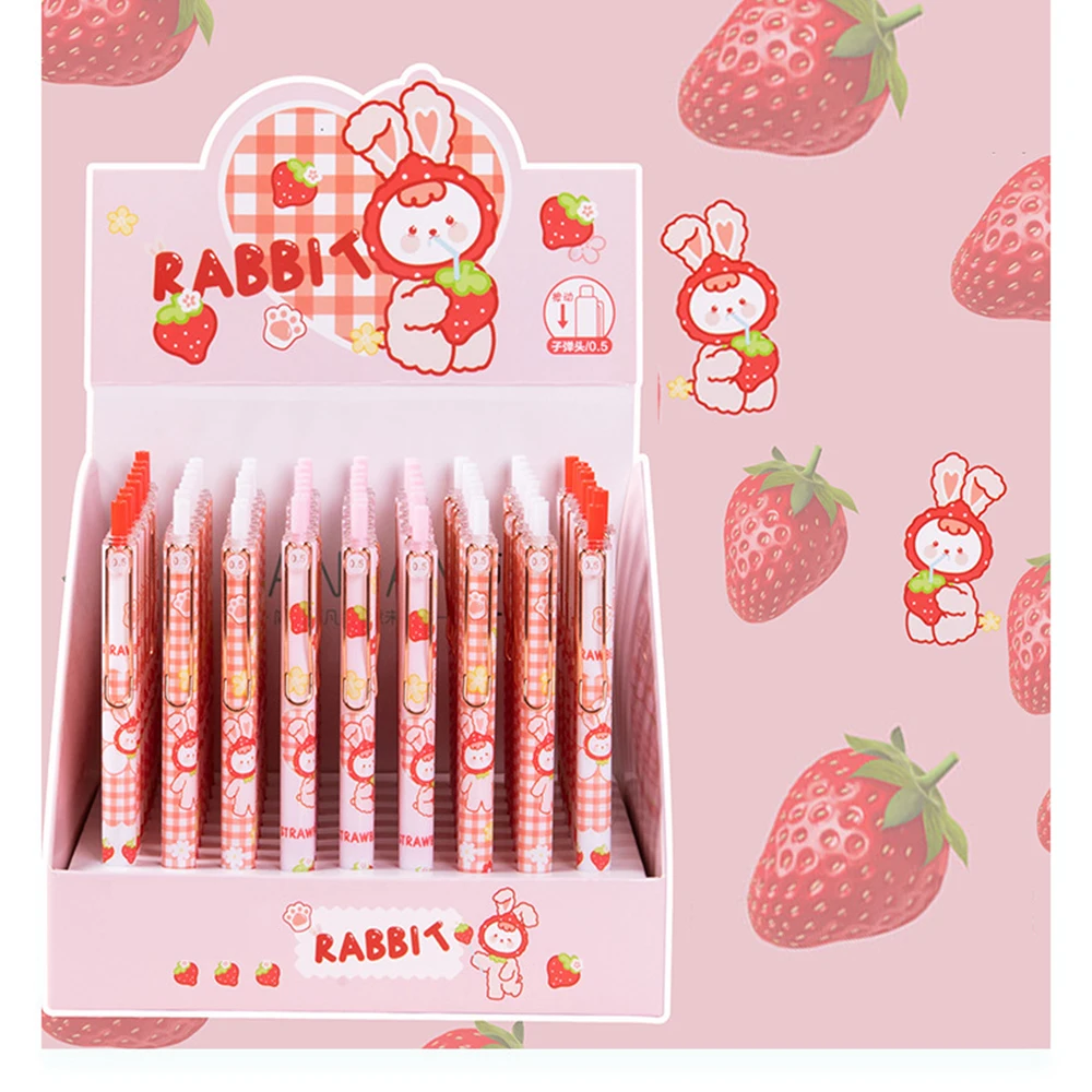 

36 pcs/lot Kawaii Rabbit Press Gel Pens Cute 0.5mm Black Ink Neutral Pens Stationery Gifts Office School Supplies