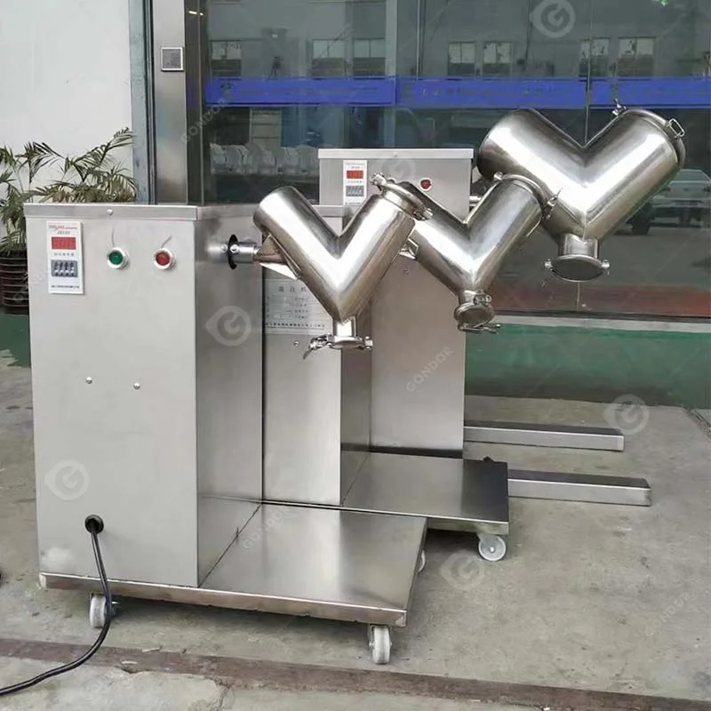 Смешанный блендер для сухой пищи Kava Masala смеситель угля V-Type 50 кг