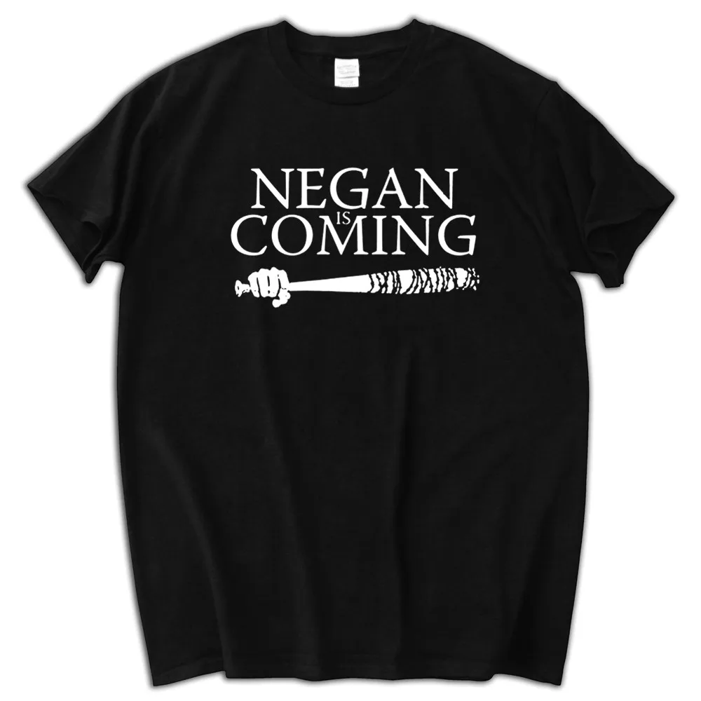 

New Arrivals Negan is Coming The Walking Dead T Shirt Funny Casual Clothing euro size new brand top tees free shipping