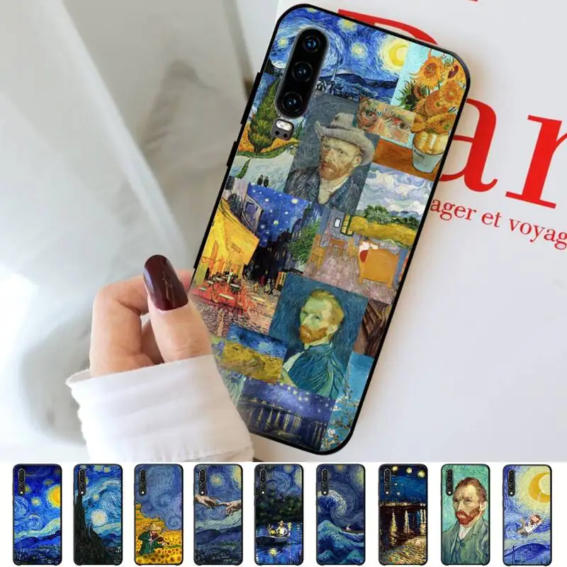 

Van Gogh Starry Sky Art Phone Case for Huawei P30 40 20 10 8 9 lite pro plus Psmart2019