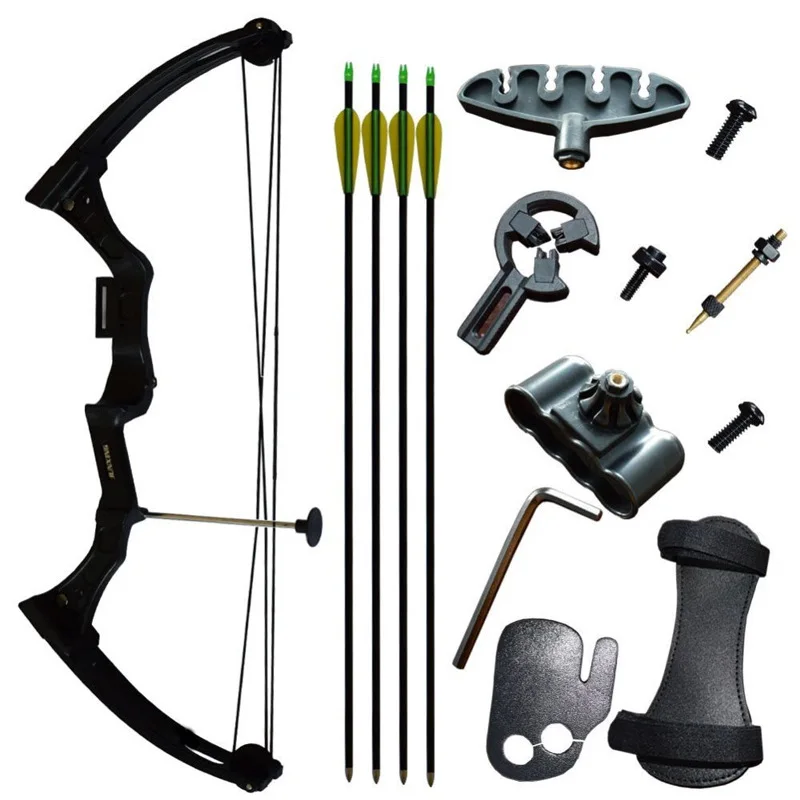 

20 Lbs Aluminium Alloy Bow Childrens Archery Compound Bow Pulley Bow Set For Outdoor Parent-Child Recreation Activities