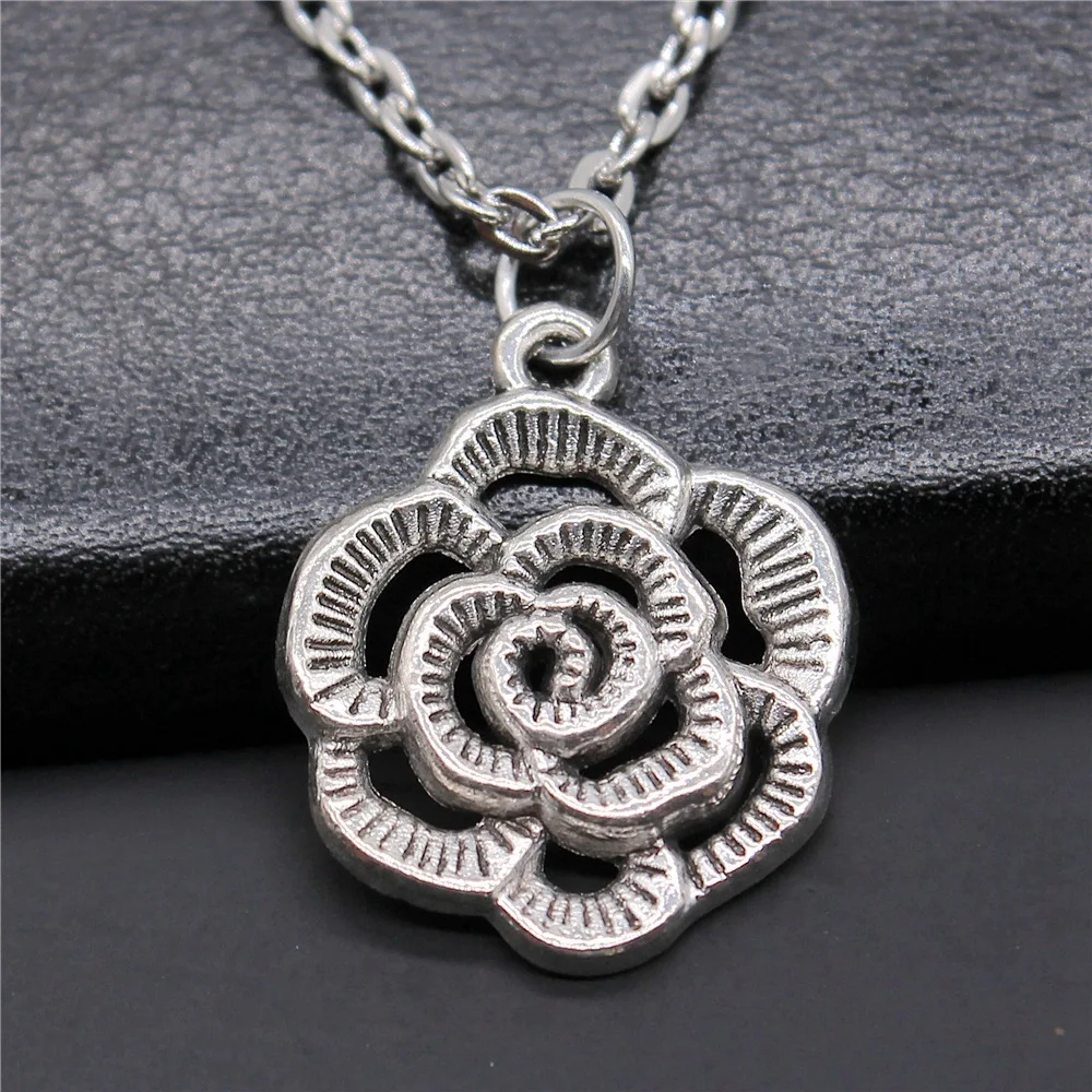 Прямая поставка ожерелье с подвеской в виде цветка для женщин античном стиле