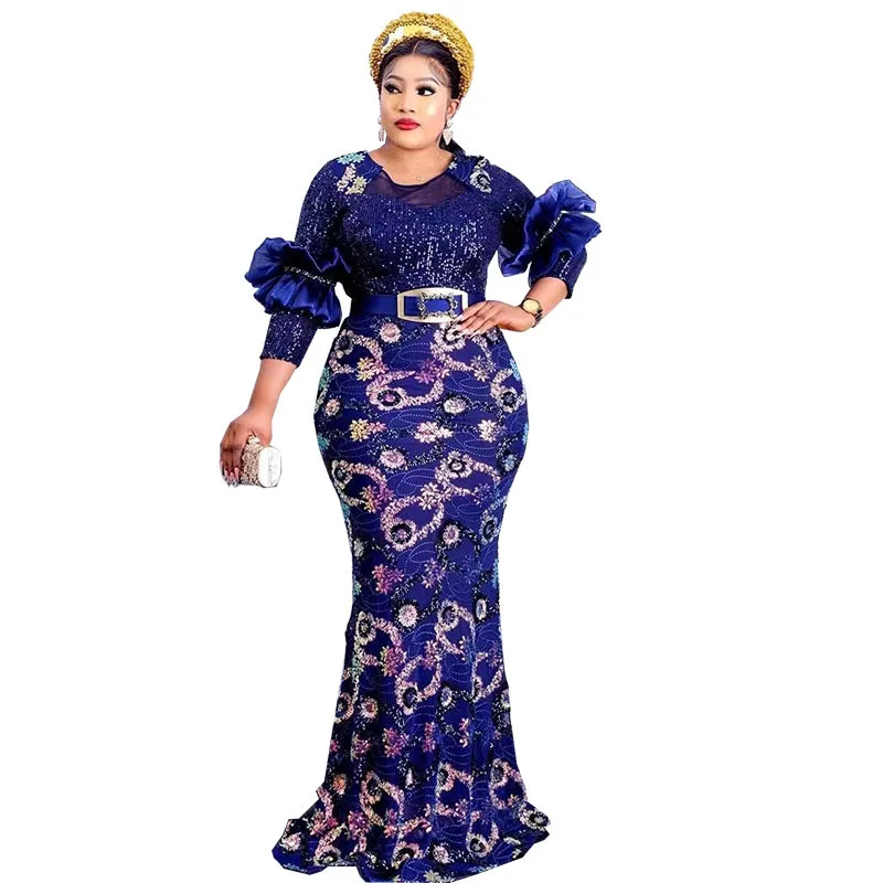 

Dashiki African Dresses For Women Elegant Glitter Luxury Hip Wrap Bodycon Wedding Party Evening Dresses Birthday Night Celebrity