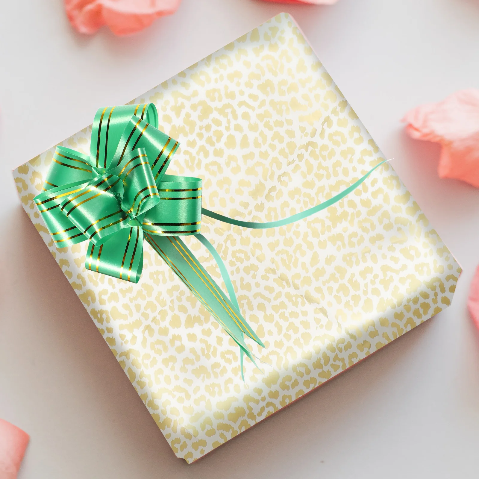 40 листов оберточной бумаги с леопардовым принтом упаковочная салфетка для