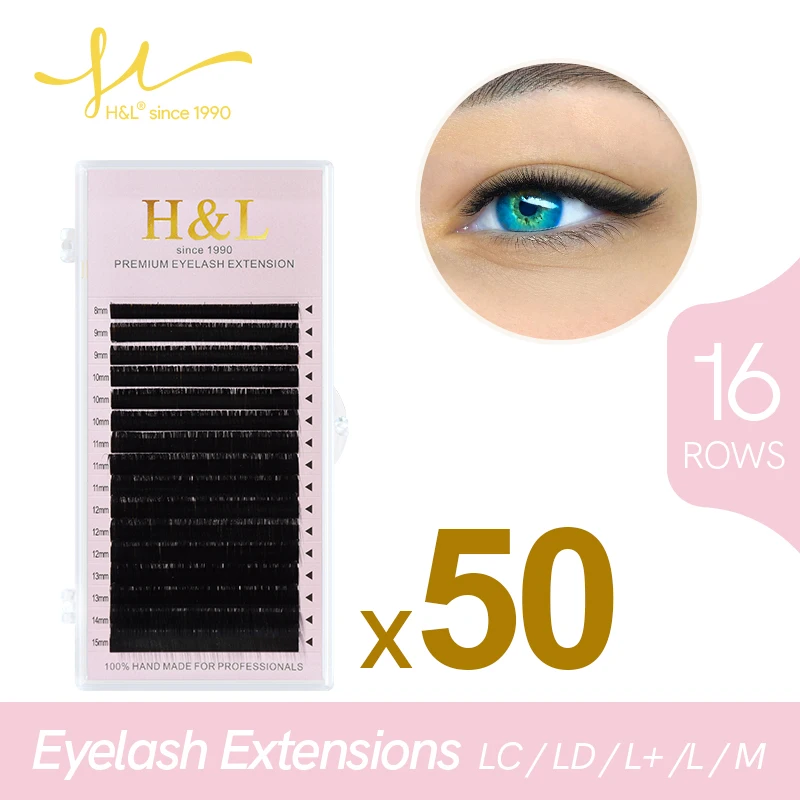 

Grafted false eyelashes 0.05 and 0.07 mix 50 boxes of 16 rows eyelashes with special curvature C/CC/D/LC/LD/L+/M