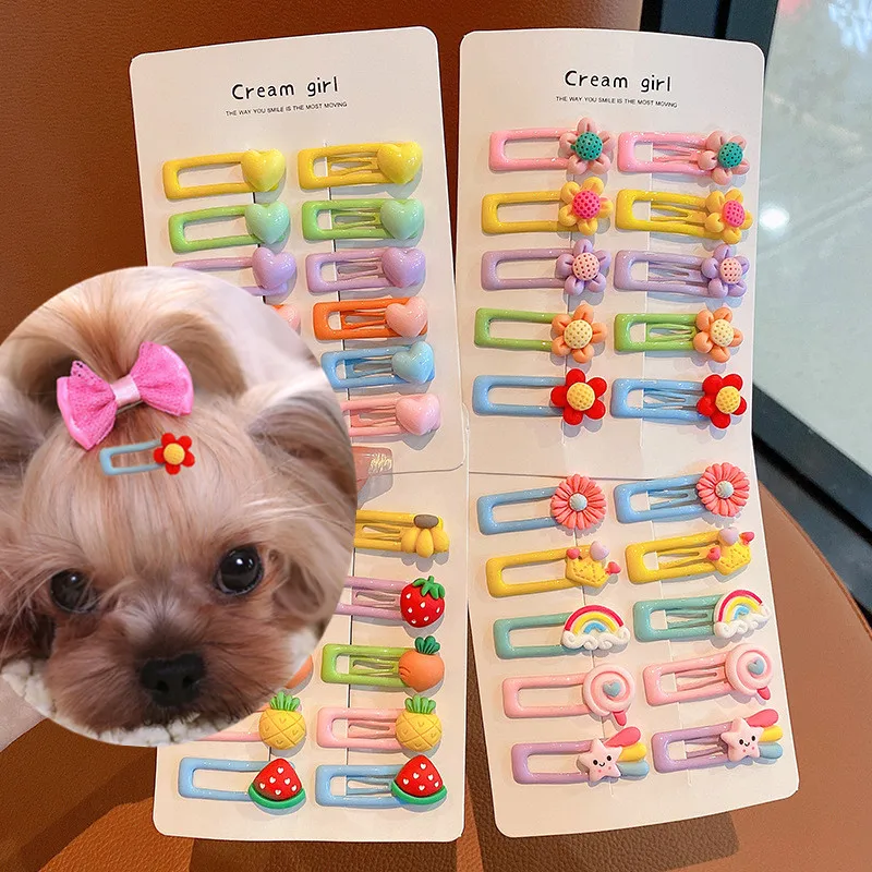 

Cartoon Flower Pet Hairpin Puppy Dog Bone Hair Clips Kitten Hair Grooming Pets Puppy Hair Decoration Girl Pet Supplies