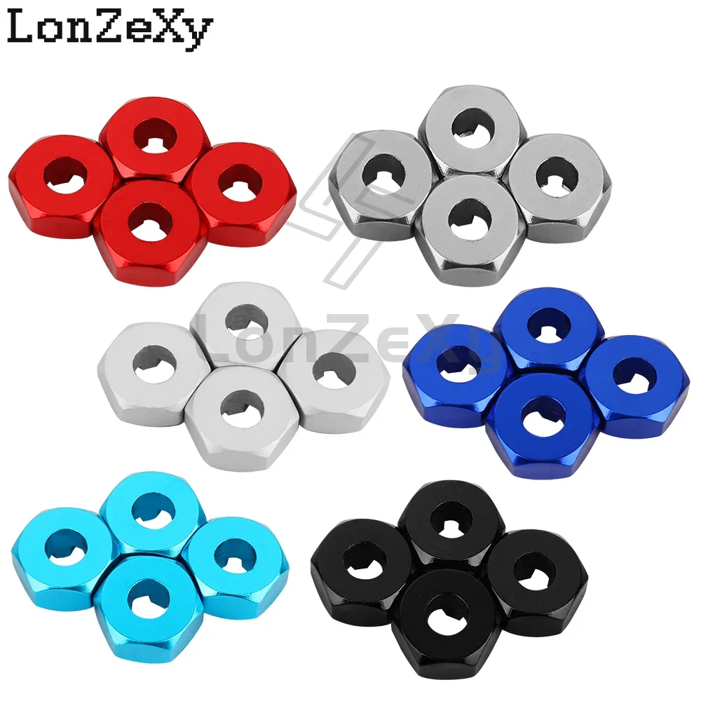 4 шт. металлический сплав 12 мм шестигранный адаптер ступицы колеса толщина 5 для MJX