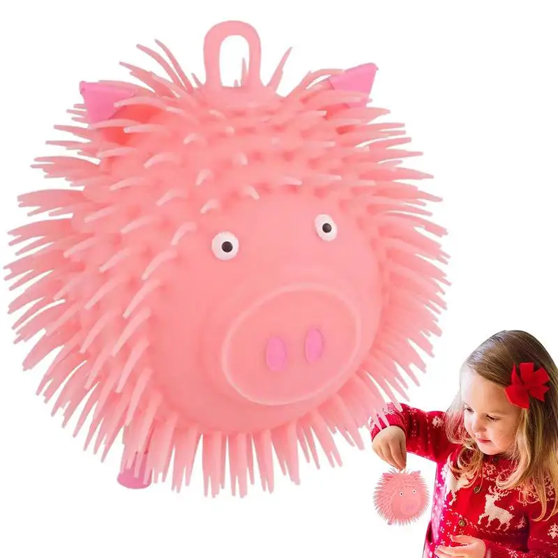 

Puffer Ball Toys Soft Relief Puffer Rubber Balls With Luminous Design Glowing Elasticity Stretchable Puffer Ball For Boys Girl