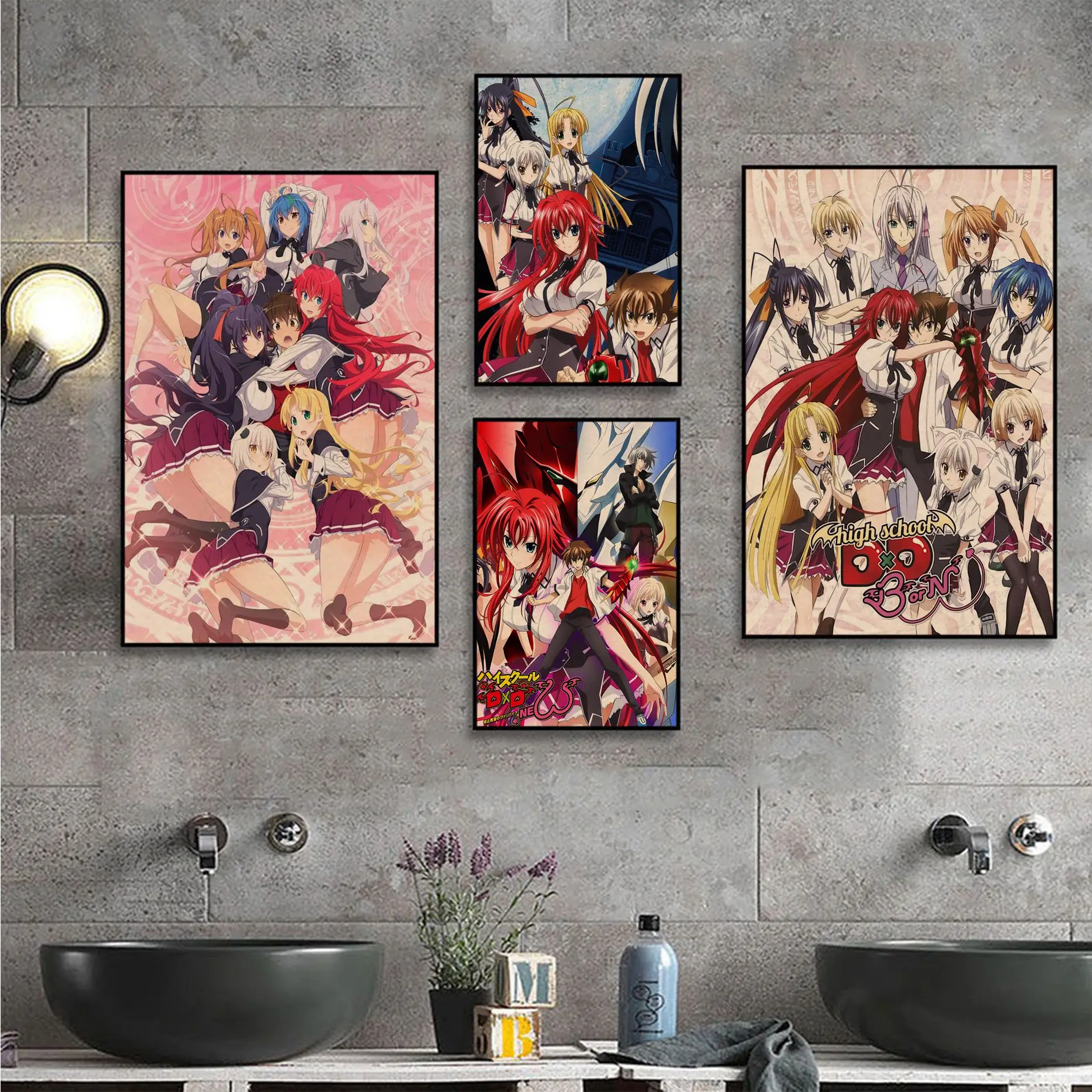 

Japanese Anime High School Dxd Good Quality Prints and Posters For Living Room Bar Decoration Posters Wall Stickers