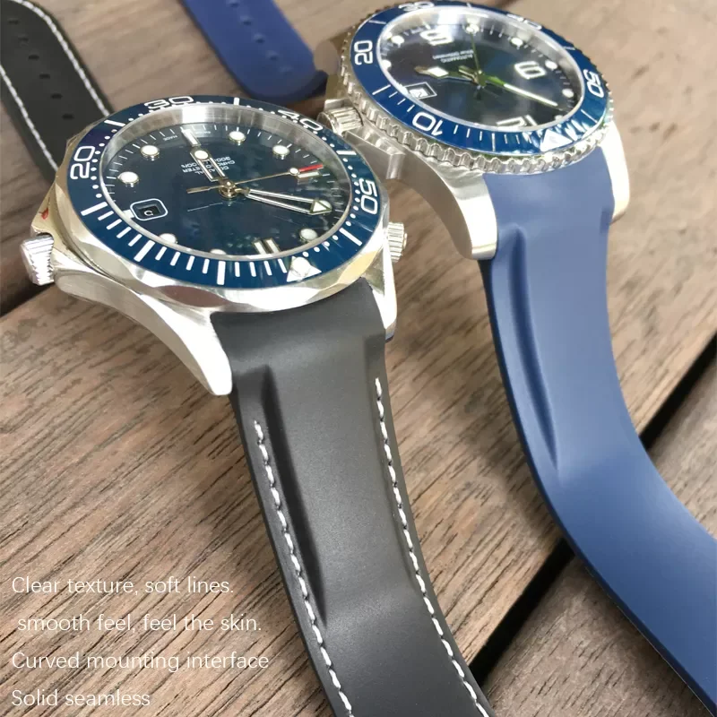 Hight Quality Watch band For Omega Watch Seamaster 300 Planet-Ocean Seiko-SKX Conquest Rubber Silicone Strap