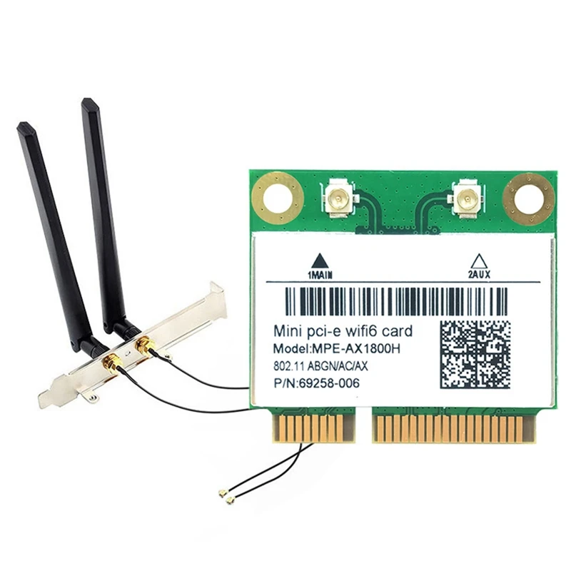 RTL8852BE WIFI6 карта + антенны с перегородками AX1800M Wifi Bluetooth5.2 2 4 ГГц/5 ГГц WIFI 802.11Ax для