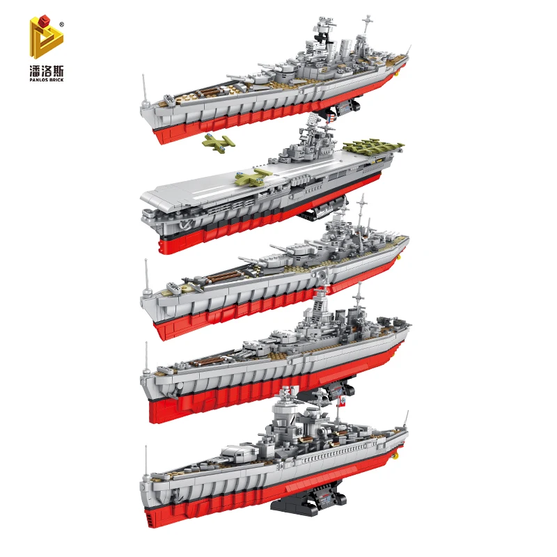 

PANLOS 1731 PCS Battleship Building Block Decorations Warship Cruiser Frigate Weapon Model Kids Toy Sticker Gift DIY Brick Set