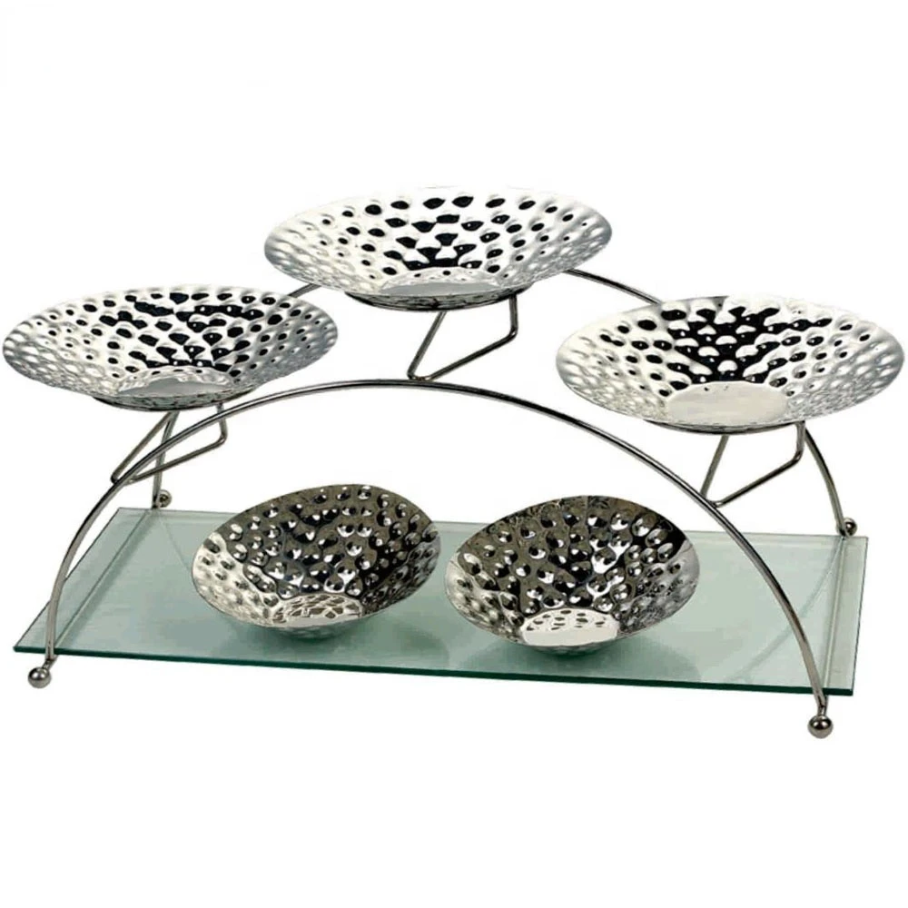 

Restaurant & hotel supplies beautiful utensil metal food display racks snack table set