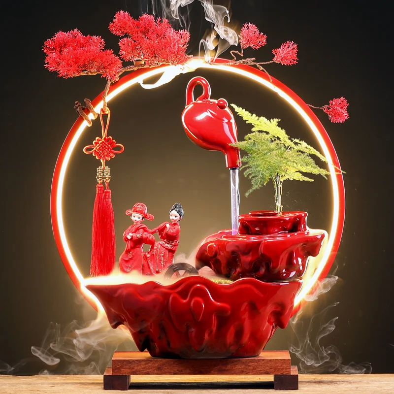 

Электрическая курильница с обратным потоком, керамическая курильница с водопадом, курильница, украшение, товары для дома GTJ50