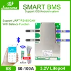 JBD Smart BMS 8S 24V с температурной защитой Lifepo4 Bluetooth 100A 80A 60A для электровелосипеда 3,2 V аккумулятор упаковка для хранения bms lcd
