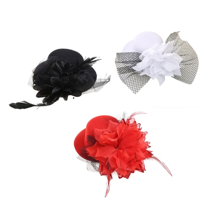 

Girl Small Hat Kids Fascinator Headband Tea Party Girl Headdress Photo Prop