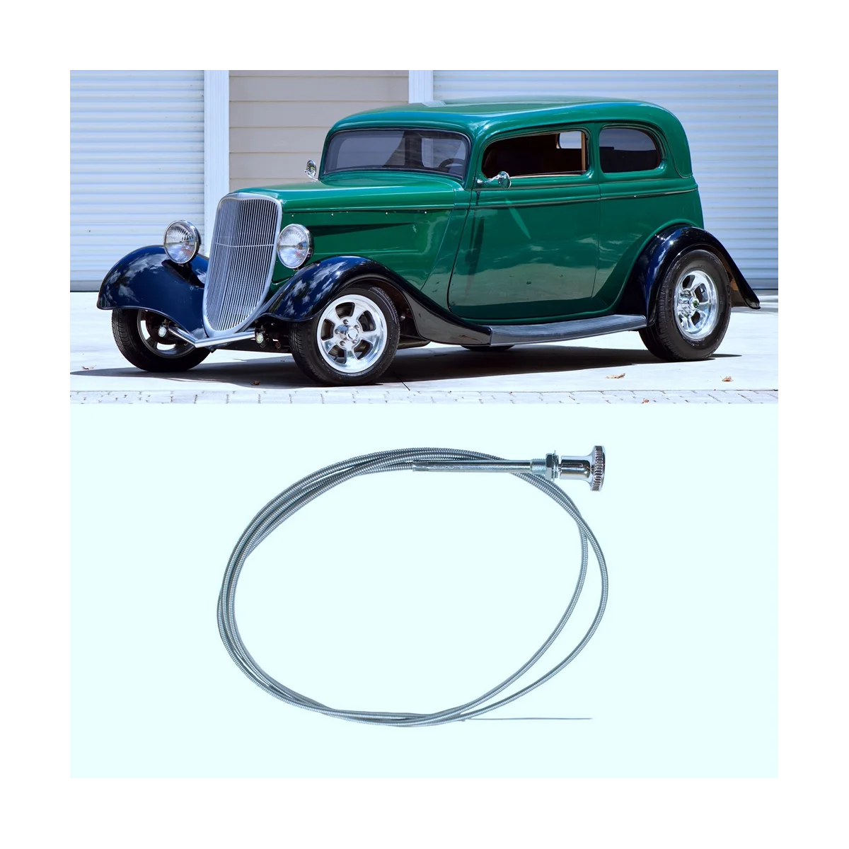 

Chrome Universal 6 Ft Carb Carburetor Choke Cable Push Pull Choke Throttle Cable for Hot Rat Rod Holley Edelbrock