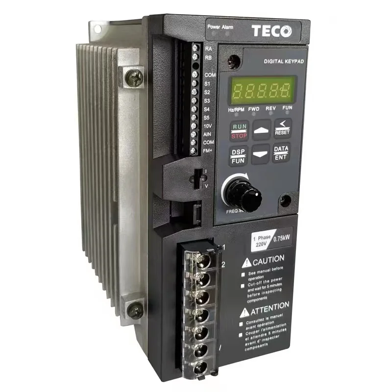 

Original TECO Inverter S310-2P5-H1D 0.4KW 220V Single-Phase Ac Converter Drive VFD Variable Frequency Low Frequency Inverter