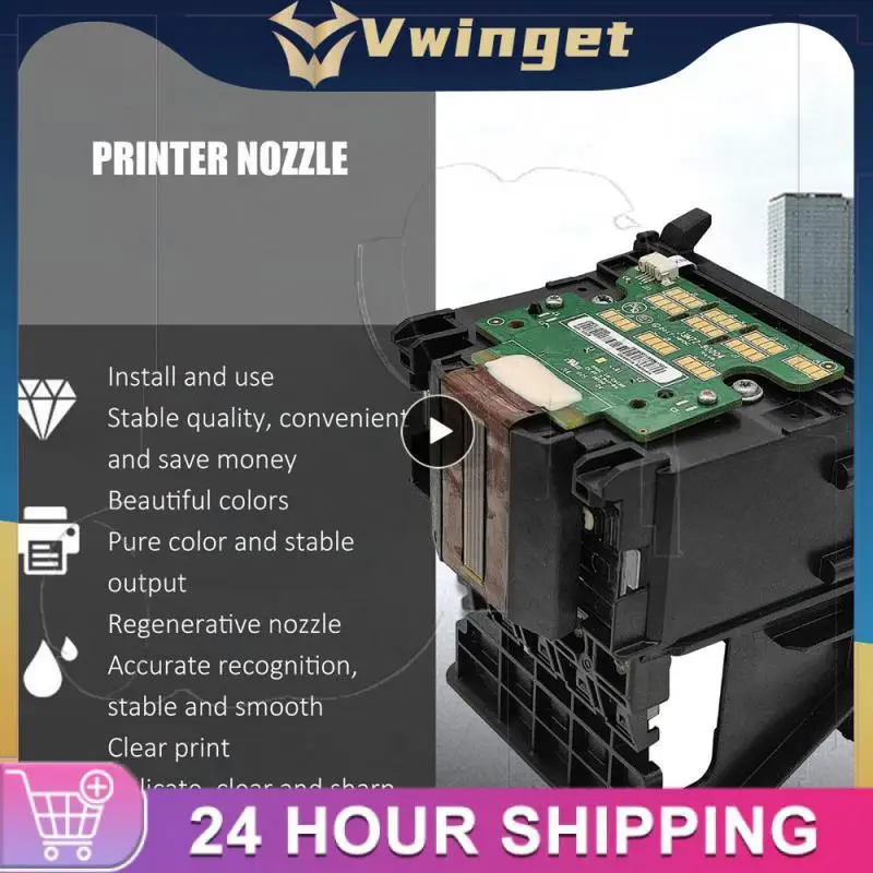 

For Hp Printer Head Accurate Recognition Printer Machine Head Clearly Smoothly Print Nozzle Computer Accessories Black Abs