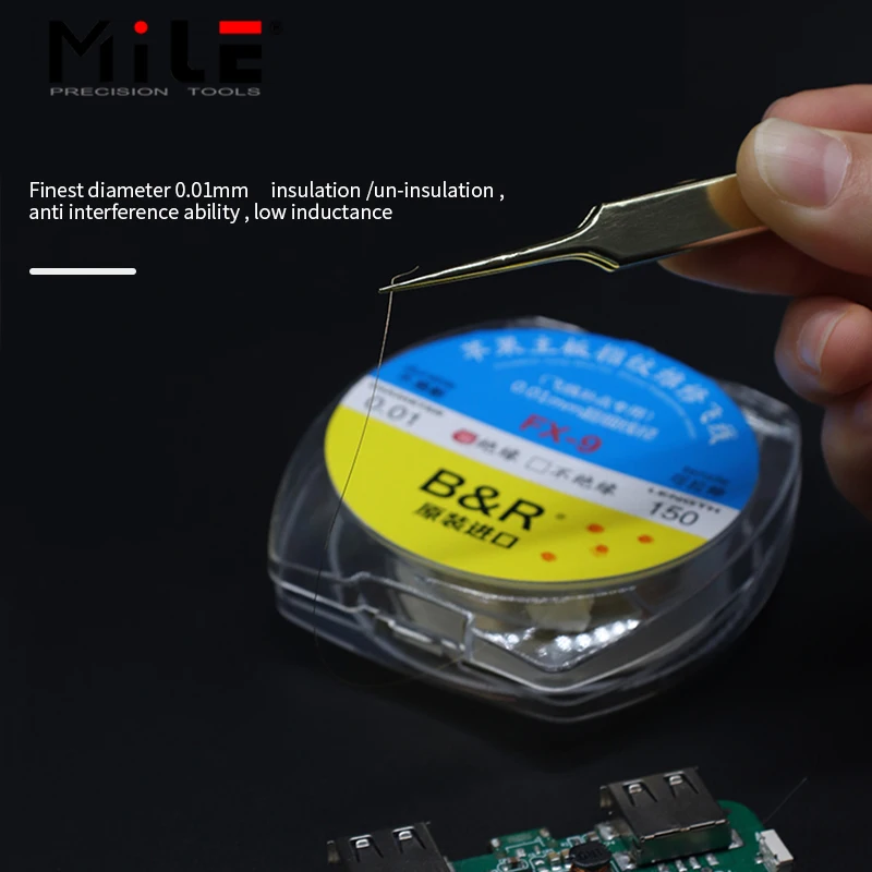 Паяльный провод 0 01/0 02 мм изолированный/неизолированный соединительный для