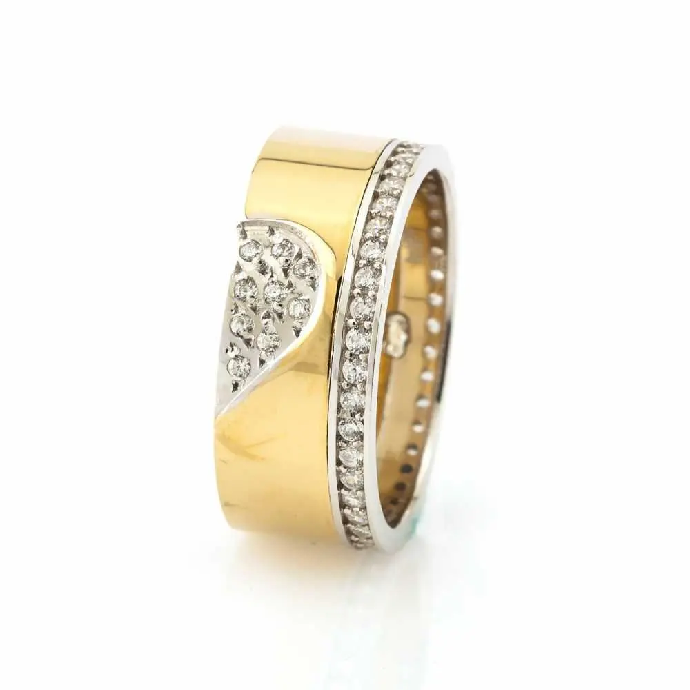 

My heart Holder Design Zircon Stone Inlaid 925 Sterling Silver Female Wedding Rings
