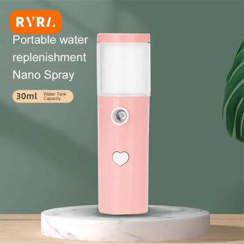 

30ml Portable USB Air Humidifier USB Rechargable Handheld Water Nano Sprayer Essential Milk Oil Diffuser Face Care Steamed Meter