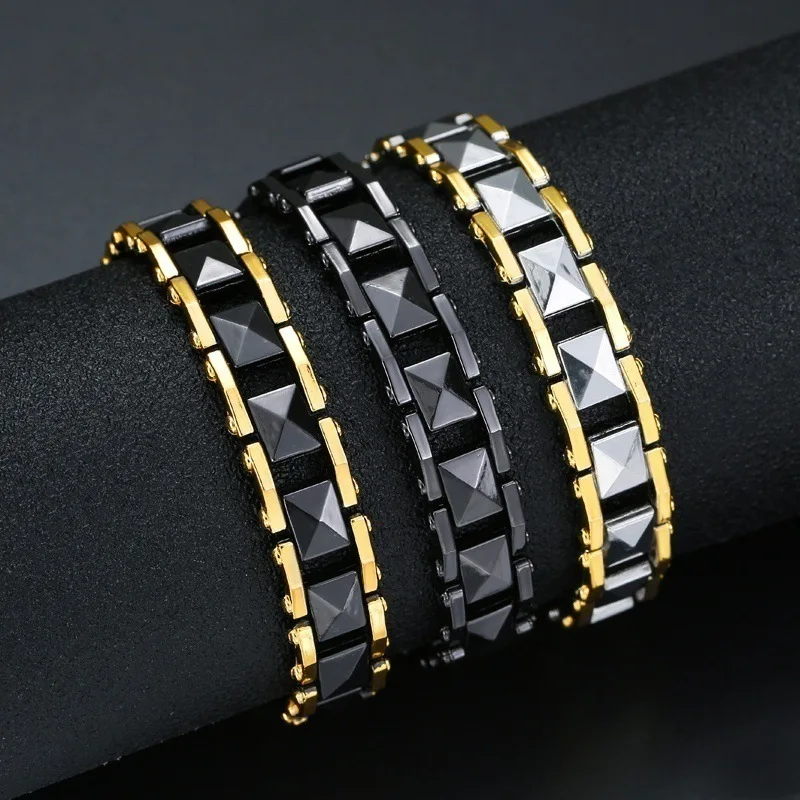 

Couples Locomotive Chains Wristband Slimming Weight Loss Magnetic Therapy Bracelets & Bangles Anti Fatigue Detachable Bracelet