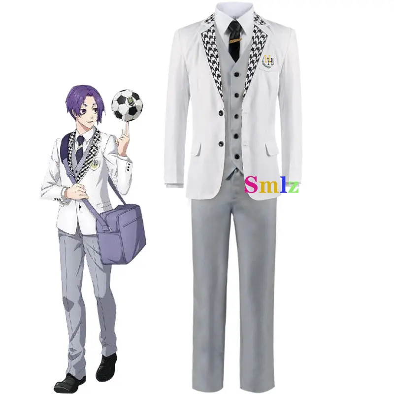 Anime Blue Lock Costume Reo Mikage Cosplay Episode Nagi School Uniform Suit Vest Pants Tie Set Party Clothing