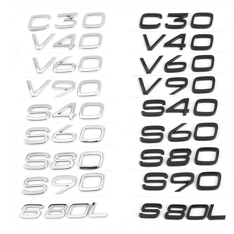 Логотип из АБС-пластика T4 B5 T6 T8 V8 AWD значок на крышку багажника для Volvo S40 S60 S90